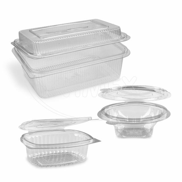 Misky s integrovaným víčkem (RPET)